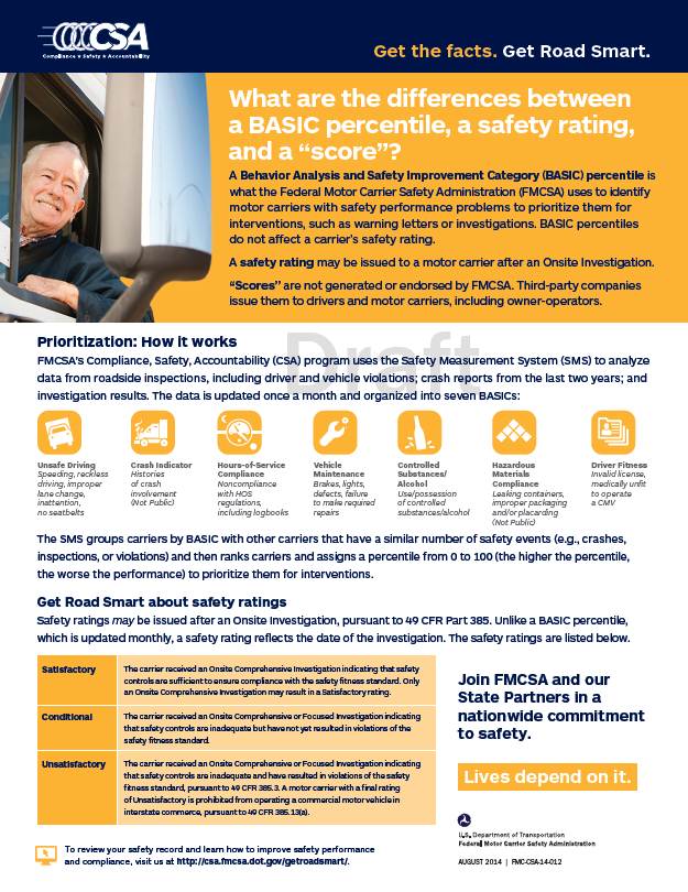 BASIC Percentiles and Safety Ratings Factsheet