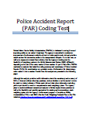 Police Accident Report (PAR) Coding Test